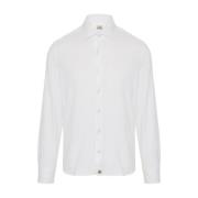 Italiaanse Katoen/Lyocell Shirt Sonrisa , White , Heren