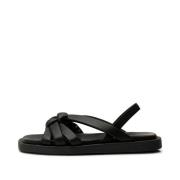 Krista Slingback Leren Sandaal - Zwart Shoe the Bear , Black , Dames