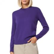 Crewneck Sweater met St. Barth Borduursel MC2 Saint Barth , Purple , D...