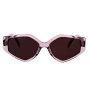 Transparante paarse zonnebril met onregelmatige vorm Celine , Purple ,...