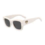 Square Oversized Sunglasses with Eyelike Logo and 3D Motif Chiara Ferr...