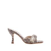 Python Motief Hoge Hak Sandalen Gia Borghini , Gray , Dames