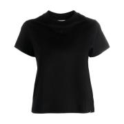 Zwart Crew-Neck T-Shirt van Courrèges Courrèges , Black , Dames