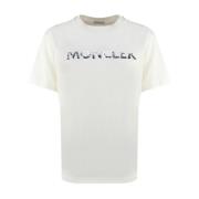 Witte Katoenen T-shirts en Polos Moncler , White , Dames