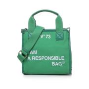 Handbags V73 , Green , Dames