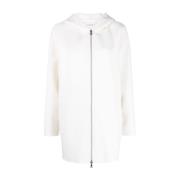 Witte Wol Zip-Up Hoodie P.a.r.o.s.h. , White , Dames