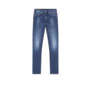 Super Skinny Fit Hoge Taille Jeans Dondup , Blue , Dames