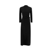 Zwarte Kasjmier Jurk Essentiële Silhouet Loro Piana , Black , Dames