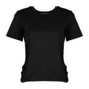 Aansluitend T-Shirt met Ronde Hals Silvian Heach , Black , Dames