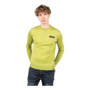 Heren Trui met Ronde Hals van Merinowol Plein Sport , Green , Heren