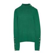 Slim Fit Ronde Hals Gebreide Kleding Silvian Heach , Green , Dames