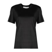 Basis Ronde Hals T-Shirt met Korte Mouwen Silvian Heach , Black , Dame...