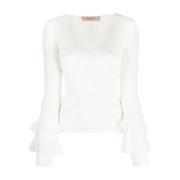 Witte Sweatshirts voor Dames Aw23 Twinset , White , Dames