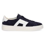 Lage sneakers met dubbele gesp Santoni , Blue , Heren