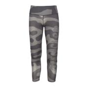 Sportieve Camouflage Grijze Leggings Moncler , Gray , Dames