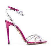 Fuchsia Sandalen met Edelstenen Aquazzura , Pink , Dames