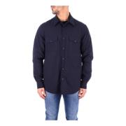 Shirt Jacket Aspesi , Blue , Heren