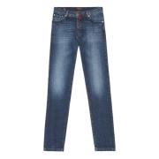 Moderne Slim Fit Denim Jeans Kiton , Blue , Heren