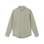 Andrew Slub Check Shirt Wood Wood , Green , Heren