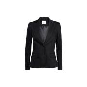 Zwarte getailleerde Blazer Summum Woman , Black , Dames