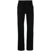 Zwarte Straight Fit Jeans Saint Laurent , Black , Heren