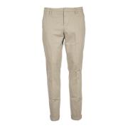 Beige Slim Fit Chino met Riemlussen Dondup , Beige , Heren