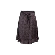 Gerimpelde rok met patroon Summum Woman , Brown , Dames