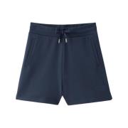Lichtgewicht katoenen shorts met trekkoord in de taille Woolrich , Blu...