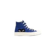 Blauwe Canvas High-Top Sneakers met CDG Heart Logo Comme des Garçons ,...