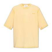 T-shirt met logo Ami Paris , Yellow , Heren