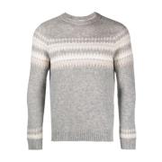 Grijze Girocollo Pullover Eleventy , Gray , Heren