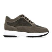 Interactieve Grijze Suède Sneakers Hogan , Gray , Heren