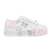 Multicolor Graffiti Stoffen Dames Sneakers - Maat 38 Windsor Smith , W...