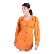 Alyssa Mini Poplin Jurk Nanushka , Orange , Dames