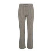 Zwarte Houndstooth Rechte Pijp Broek Part Two , Beige , Dames