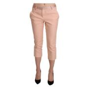 Roze Skinny Capri Broek met Lage Taille Ermanno Scervino , Pink , Dame...