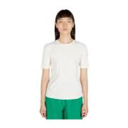 Vintage Logo Patch T-Shirt Moncler , White , Dames