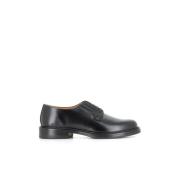 Zwarte Geborsteld Leren Derby Schoenen Henderson , Black , Dames