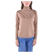 Cashmere Turtleneck Sweater in Caramello Max Mara Studio , Beige , Dam...