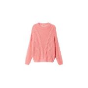 Oversized Mohair Trui Twinset , Pink , Dames