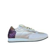 Glitter Suede Tropez Sneakers Philippe Model , Beige , Dames