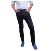 Slim Fit Jeans van Katoenmix met Riemlussen Jacob Cohën , Blue , Heren