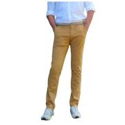 Slim Fit Chino Broek Mason's , Brown , Heren