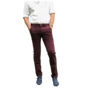 Slim Fit Fluweel Katoenen Chino Broek Mason's , Red , Heren