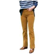 Flare Corduroy Broek - Jeff Model Denim Studio , Yellow , Dames