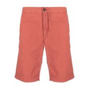Katoenen shorts met zakken Incotex , Red , Heren