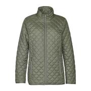 Gewatteerd licht jack met ritssluiting zakken Danwear , Green , Dames