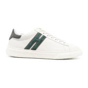 Witte leren sneakers met suède details Hogan , White , Heren