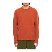 Shetland Wol Crewneck Trui President's , Orange , Heren