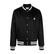 Grijze Fox Head Patch Jas Maison Kitsuné , Black , Heren